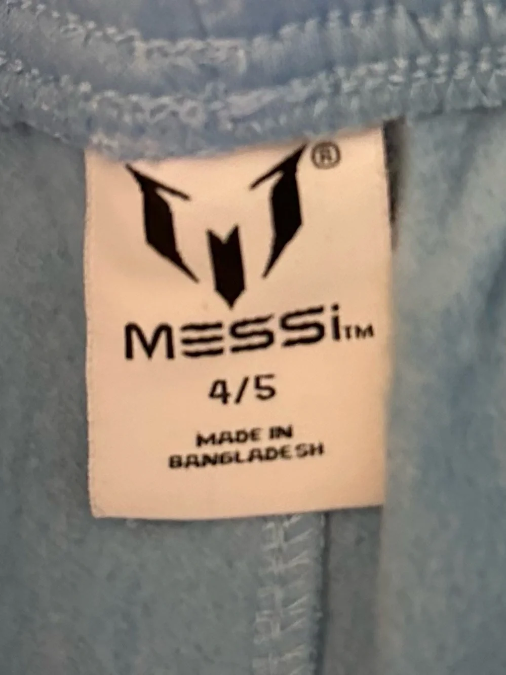 Kids Light Blue Athletic Shorts with Side Graphic